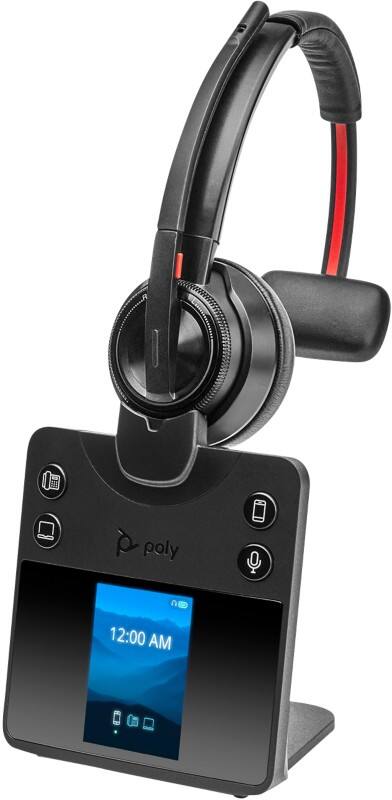 HP Poly Savi Kabellos Headset Mit Bluetooth Noise Cancelling Microphone Mit Mikrofon Mono 8410 Schwarz