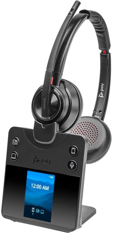 HP Poly Savi Kabellos Headset Kopfbügel Mit Bluetooth Active Noise Cancelling Mit Mikrofon Stereo 8420 Schwarz