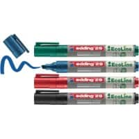 edding ecoline E-29 Whiteboardmarker Farbig sortiert Keilspitze 1- 5 mm 4 Stück