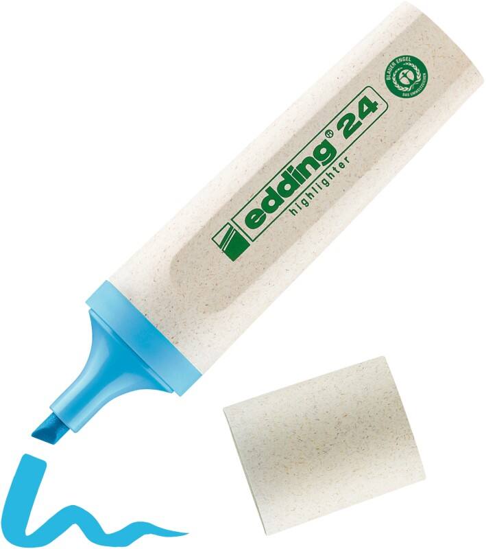 edding E-24 E-24 Textmarker Blau  Keilspitze  - 5 mm