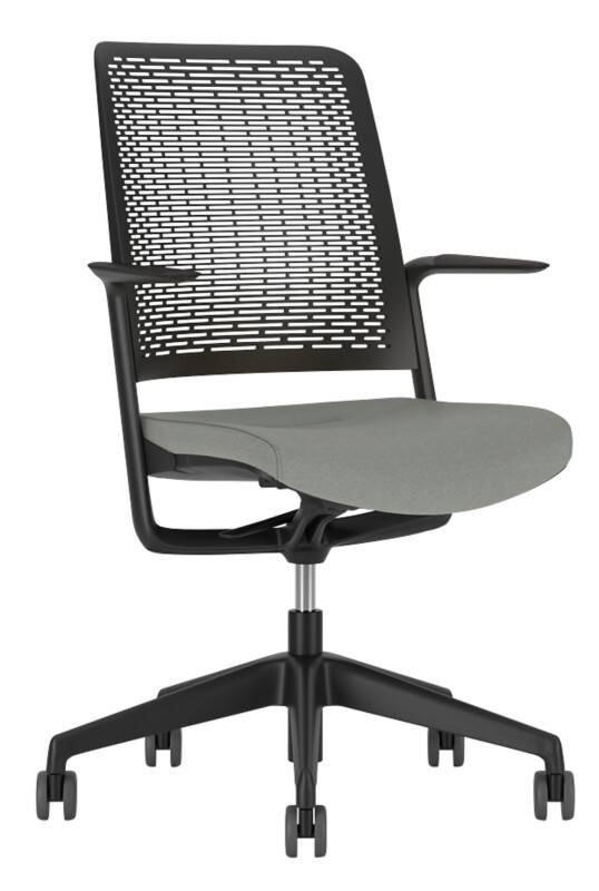 Nowy Styl WithMe Besprechungsstuhl Synchronmechanismus Feste Armlehne Schwarz 110 kg 480 x 645 x 1.100 mm