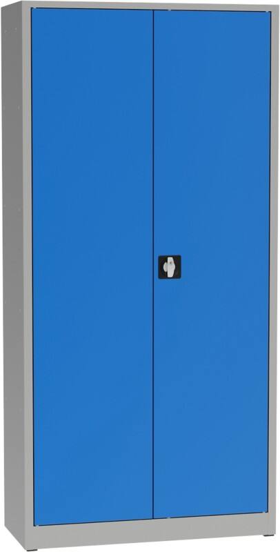Universal Schrank Metall 4 Fachböden 950 x 400 x 1.950 mm Grau, Hellblau