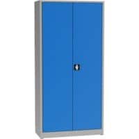 Universal Schrank Metall 4 Fachböden 950 x 400 x 1.950 mm Grau, Hellblau