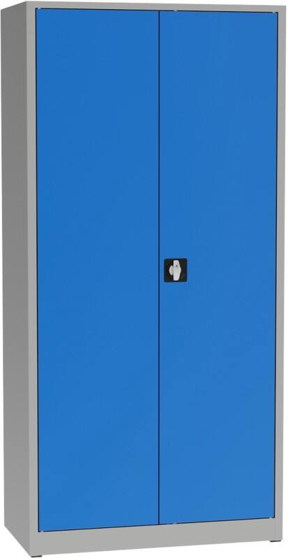 Universal Schrank Metall 4 Fachböden 950 x 500 x 1.950 mm Grau, Hellblau