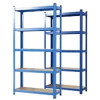 Karat Regal MDF (Mitteldichte Faserplatte), Stahlblech 900 x 400 x 1.800 mm Blau 2er-Pack