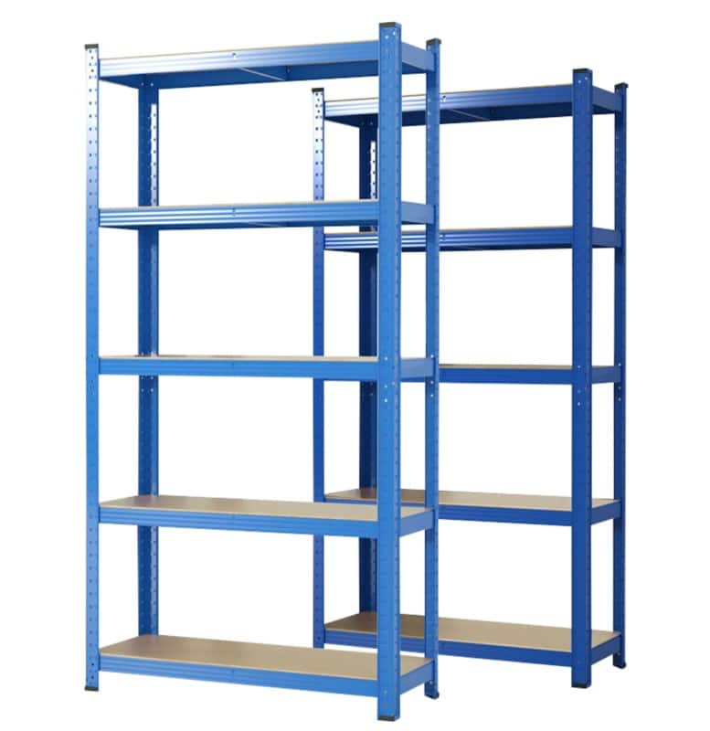 Karat Lakota Regal MDF (Mitteldichte Faserplatte), Stahlblech 1.200 x 600 x 2.000 mm Blau 2 Stück