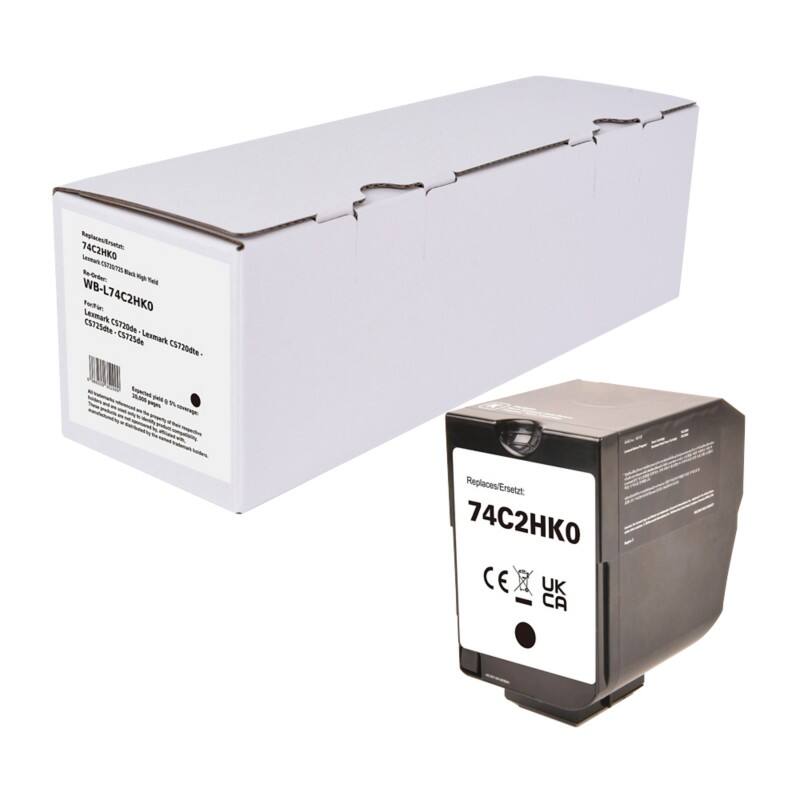 Tonerkartusche Kompatibel Lexmark 74C2HK0 Schwarz