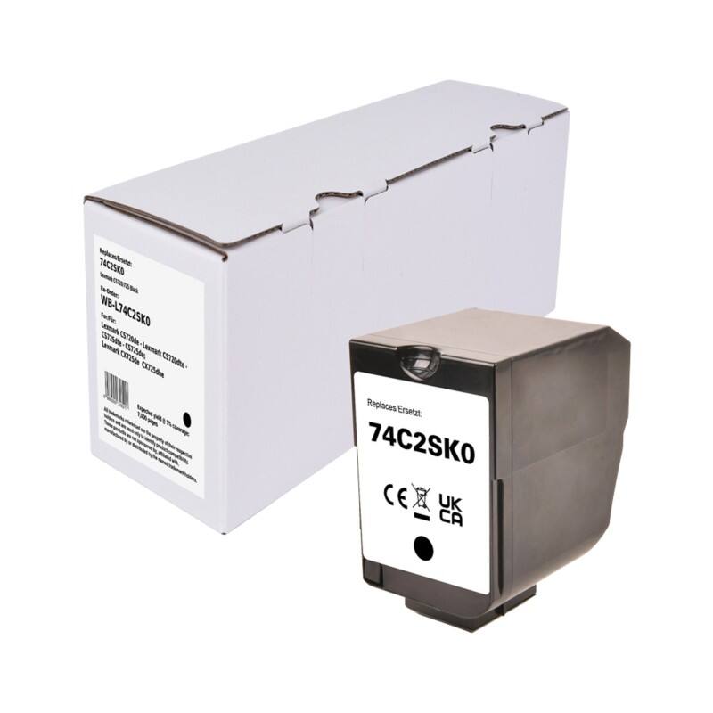 Tonerkartusche Kompatibel Lexmark 74C2SK0 Schwarz