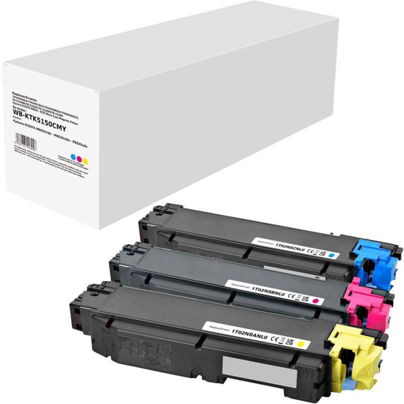 TK-5150CMY Kompatible Kyocera Tonerkartusche Cyan, Magenta, Gelb 3er-Pack