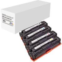 CB540A/CB541A/CB543A/CB542A Kompatible HP Tonerkartuschen Schwarz, Cyan, Magenta, Gelb 4er-Pack