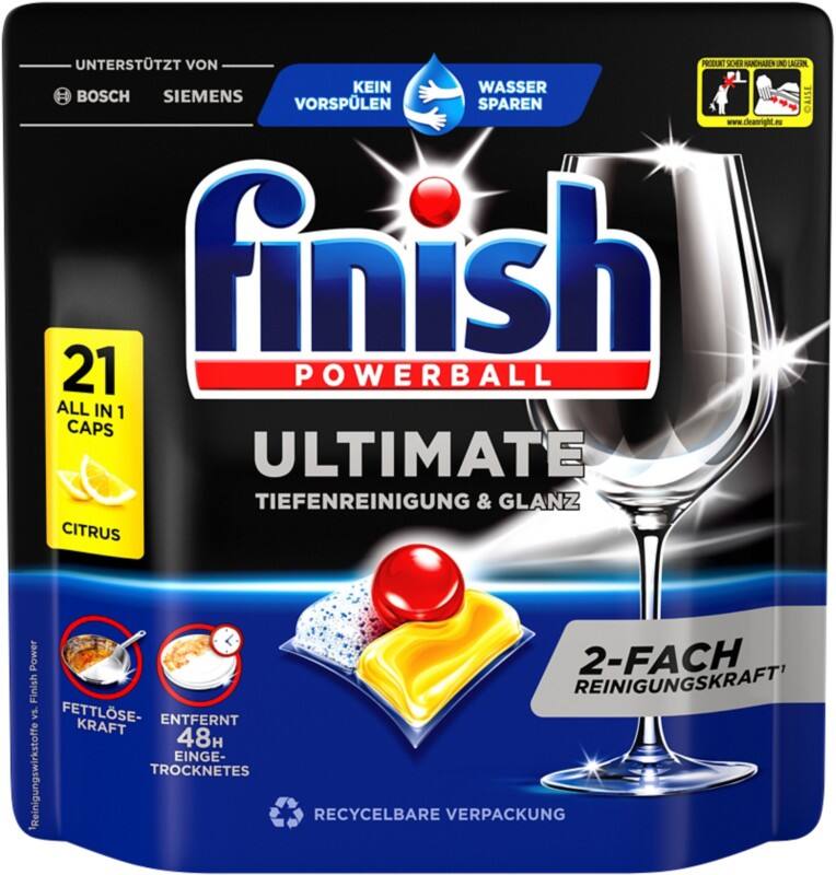 Finish Ultimate Spülmaschinentabs 3310971 Citrus 21 Stück