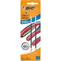 BIC 4 Colours Smooth Kugelschreibermine Blau 0,32 mm 2 Stück