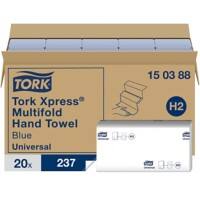 Tork Xpress Universal  Papierhandtücher H2 Blau 2-lagig 150388 20 Stück à 237 Blatt