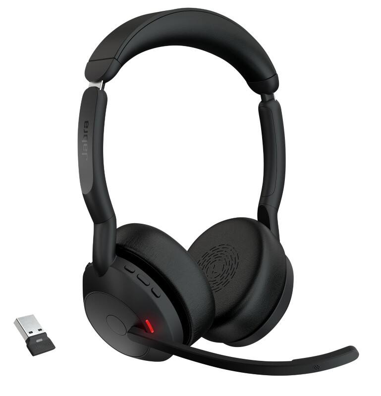 Jabra Evolve2 55 UC Verkabelt / Kabellos Headset Kopfbügel Bluetooth Mit Bluetooth Mit Mikrofon Stereo Schwarz