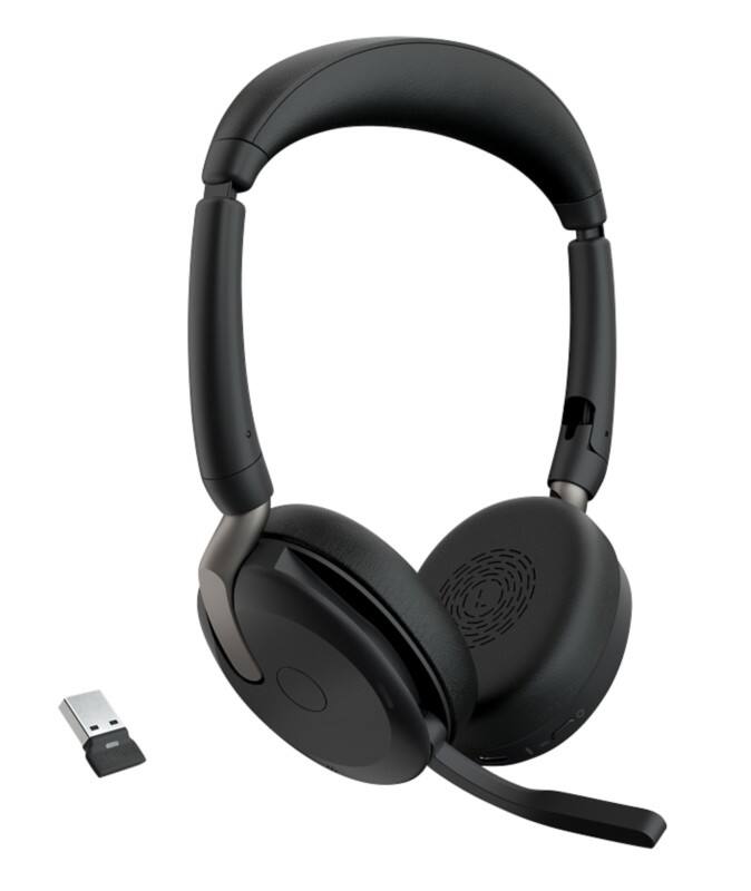 Jabra Evolve2 65 Flex UC Verkabelt / Kabellos Headset Kopfbügel Bluetooth Mit Bluetooth Mit Mikrofon Stereo Schwarz