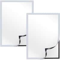 Viking DIN A4 Inforahmen Selbstklebend Silber Kunststoff 1292067 23,4 (B) x 0,6 (T) x 32,6 (H) cm 2 Stück