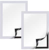 Viking DIN A5 Inforahmen Selbstklebend Silber Kunststoff 1292068 23,6 (B) x 0,4 (T) x 17,6 (H) cm 2 Stück