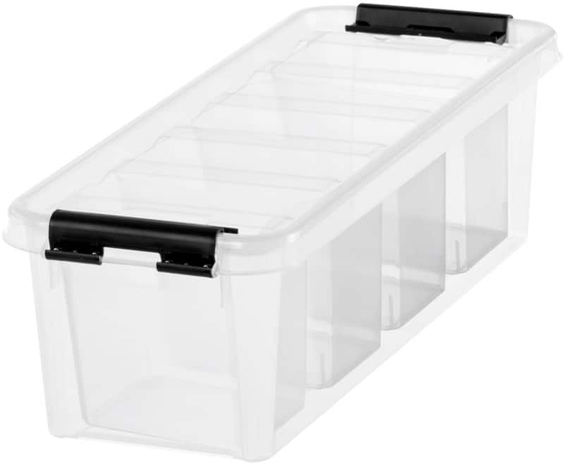 SmartStore Classic Kunststoff Aufbewahrungbox 3,5 L Mit Deckel Transparent 14 x 38 x 11 cm