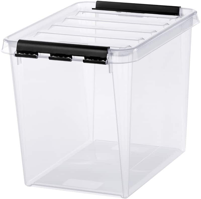 SmartStore Classic Kunststoff Aufbewahrungbox 14 L Mit Deckel Transparent 25 x 34 x 27 cm