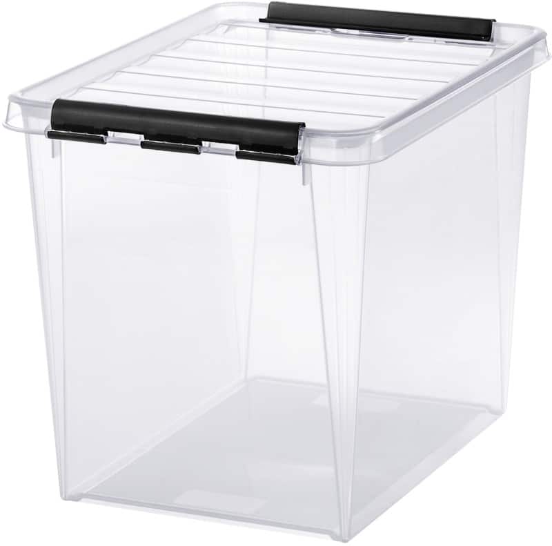 SmartStore Classic Kunststoff Aufbewahrungbox 25 L Mit Deckel Transparent 30 x 40 x 32 cm