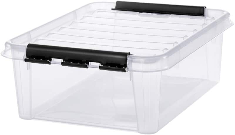 SmartStore Classic Kunststoff Aufbewahrungbox 21 L Mit Deckel Transparent 39 x 50 x 18 cm