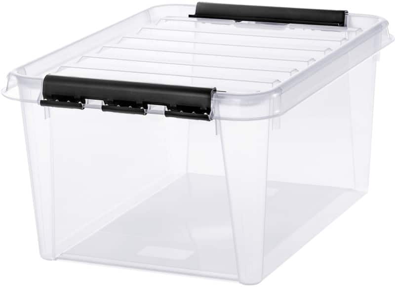 SmartStore Classic Kunststoff Aufbewahrungbox 32 L Mit Deckel Transparent 39 x 50 x 26 cm