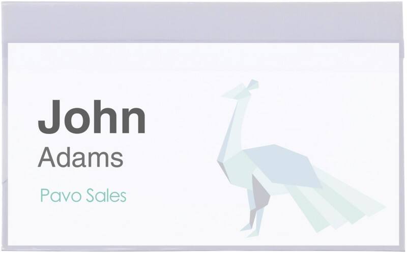 Pavo Namensschilder Pin 9 x 5,4 x 5,4 cm PVC (Polyvinylchlorid) 50 Stück