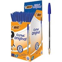 BIC Cristal Original Kugelschreiber Blau Mittel 0.4 mm 50 Stück