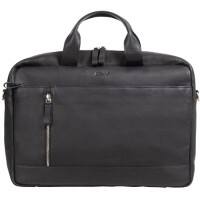 Alassio Tiber Laptoptasche 41 x 9,5 x 28 cm Leder Schwarz