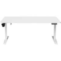 Viking Realspace Elektrisch Höhenverstellbar Sitz-Stehschreibtisch Weiß 1.600 (B) x 800 (T) x 1.300 (H) mm Melamin, Stahl