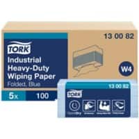 Tork Heavy Duty  Wischtücher W4 Blau 3-lagig 0.558 m 130082 5 Rollen à 100 Blatt