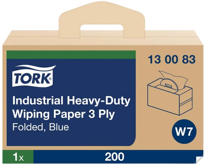 Tork Heavy Duty  Wischtücher W7 Blau 3-lagig 0.404 m 130083 200 Blatt