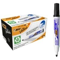 BIC Whiteboard-Marker 1701 Rundspitze 1,4 mm Schwarz 12 Stück