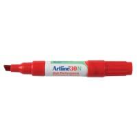 Artline 30N Keilspitze Permanentmarker Mittel Keilspitze 2,0 - 5,0 mm Rot Nachfüllbar Wasserbeständig 12 Stück