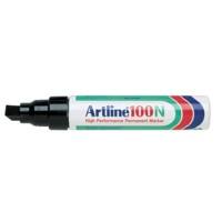 Artline 100N Keilspitze Permanentmarker Extra Breit Keilspitze 7,5 - 12,0 mm Schwarz Nachfüllbar Wasserbeständig 12 Stück à cm