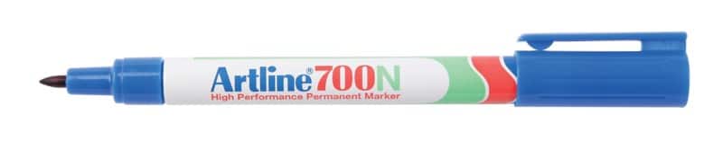 Artline 700 Permanentmarker Fein Rundspitze  - 0,7 mm Blau Nachfüllbar Wasserbeständig 12 Stück
