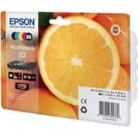 Epson 33 Original Tintenpatrone C13T33374011 Schwarz, Photo Schwarz, Cyan, Magenta, Gelb 5 Stück Multipack