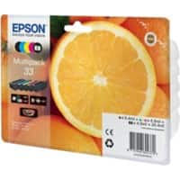 Epson 33 Original Tintenpatrone C13T33374011 Schwarz, Photo Schwarz, Cyan, Magenta, Gelb Multipack 5 Stück