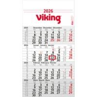 Viking Kalender 2025 Deutsch, Englisch, Französisch 30 (B) x 56 (H) cm Weiß  