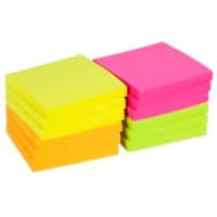 Office Depot Haftnotizen 76 x 76 mm Farbig sortiert Neon 12 Blöcke à 100 Blatt