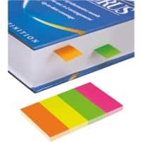 Office Depot Haftmarker Rechteckig 2 x 10,6 x 5 cm Farbig sortiert Neon 4 Stück à 50 Streifen