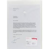 Office Depot Dokumentenmappe DIN A4 Druckknopf PP (Polypropylen) Hoch 23,7 (B) x 33,2 (H) cm Transparent 5 Stück