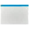 Office Depot Reißverschlusstaschen DIN A4 Blau, Transparent PVC 5 Stück