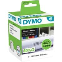 Dymo LW S0722400 / 99012 Authentic Große Adressetiketten Selbstklebend Weiß 36 x 89 mm 2 Rollen à 260 Etiketten