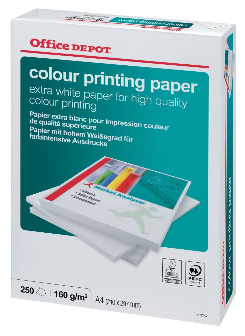 Office Depot Colour printing 1453747 Kopier-/ Druckerpapier DIN A4 160 g/m² Weiß 250 Blatt