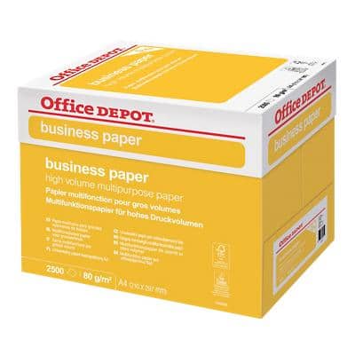 Office Depot Business DIN A4 Druckerpapier Weiß 80 g/m² Glatt 2500 Blatt