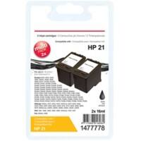 Office Depot 21 Kompatibel HP Tintenpatrone C9351AE Schwarz Duopack 2 Stück