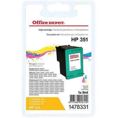 Kompatible Office Depot HP 351 Tintenpatrone CB337EE 3 Farbig