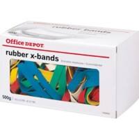 Office Depot Gummi X-Bänder 190 x 25mm Ø 127mm Sortiert 500g