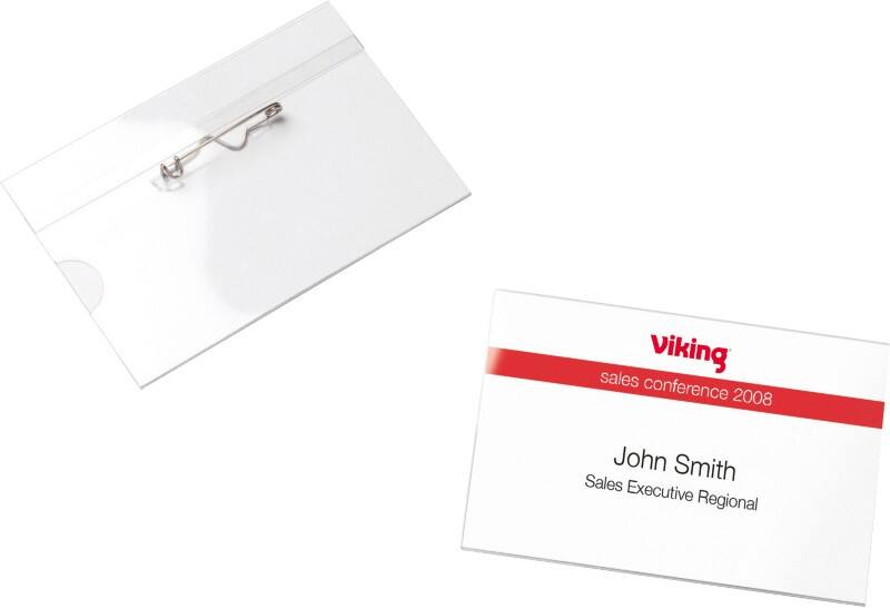 Viking Namensschilder Pin 9 x 6 cm Kunststoff 50 Stück